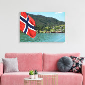 Auto ferry in Noorwegen canvas print (Insitu (Woonkamer))