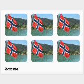 Auto ferry in Noorwegen foto sticker (Vel)