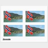 Auto ferry in Noorwegen rechthoekige sticker (Vel)