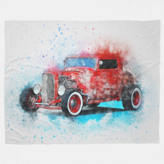 Auto Fleece Deken (Voorkant (Horizontaal))