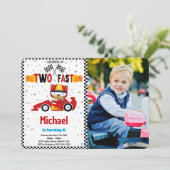 Auto foto uitnodiging (Staand voorkant)