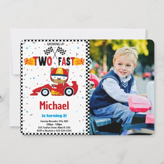 Auto foto uitnodiging (Voorkant)