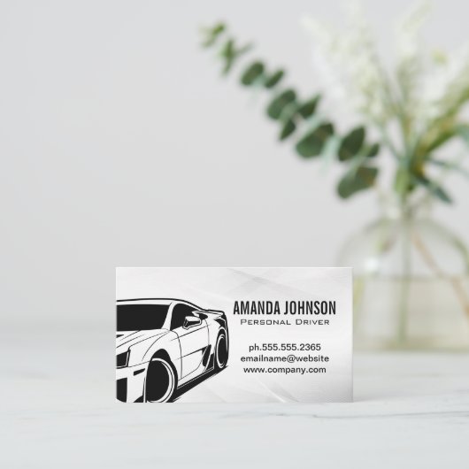 Auto Front Uitzicht Logo | Drivera Side Uitzicht Visitekaartje (Staand voorkant)