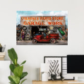 Auto - Garage - Cherokee Onderdelen Winkel - 1936 Poster (Thuiskantoor)