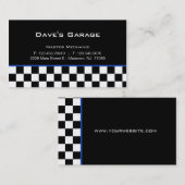 Auto Garage Visitekaartje Racing Blue (Voorkant / Achterkant)