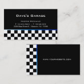 Auto Garage Visitekaartje Racing Blue Gradient (Voorkant / Achterkant)