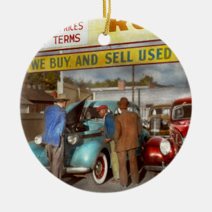 Auto - Gebruikt - De verkoopschaal 1939 Keramisch Ornament