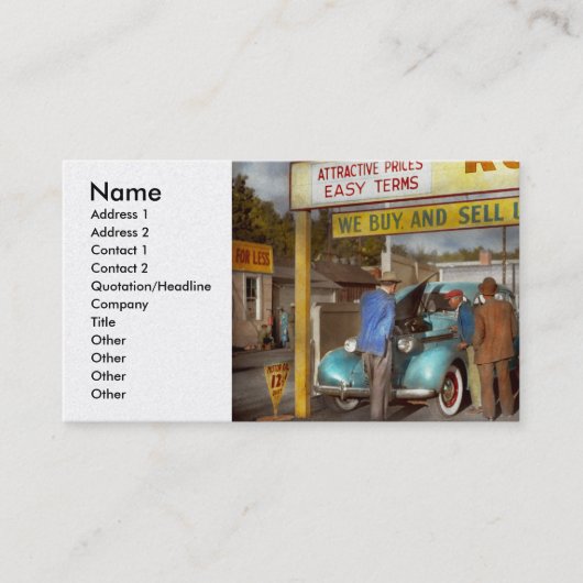 Auto - Gebruikt - De verkoopschaal 1939 Visitekaartje (Voorkant)