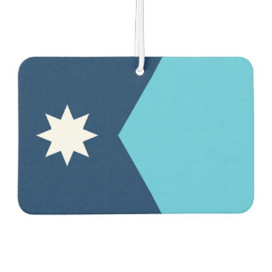Auto geurverfrissers met de vlag van Minnesota, VS Luchtverfrisser