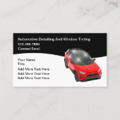 Auto glas en auto detailing automotive visitekaartje (Voorkant)