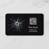 Auto Glass Repair Premium QR Visitekaartje (Voorkant)