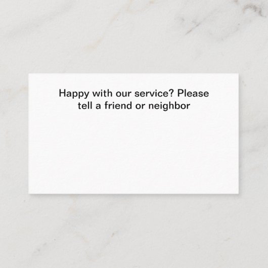 Auto Glass Repair Replace Service Visitekaartje (Achterkant)