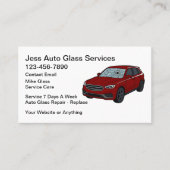 Auto Glass Repair Replace Service Visitekaartje (Voorkant)