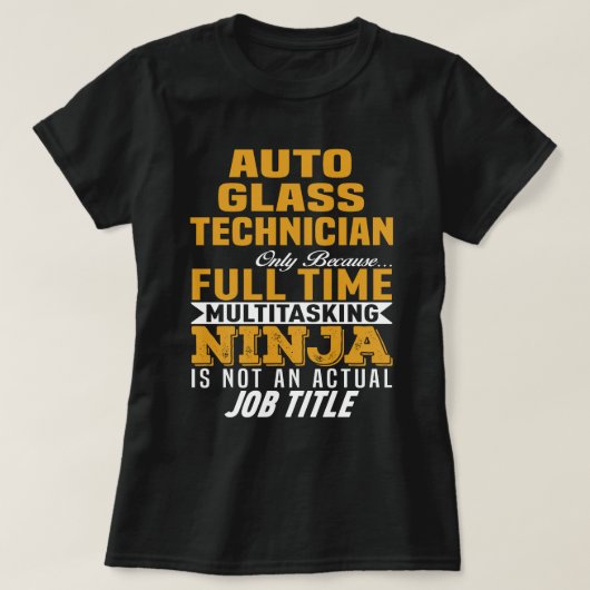 Auto Glass Technicus T-shirt (Design voorkant)