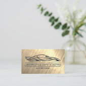 Auto grafische Logo | goudstructuur Visitekaartje (Staand voorkant)