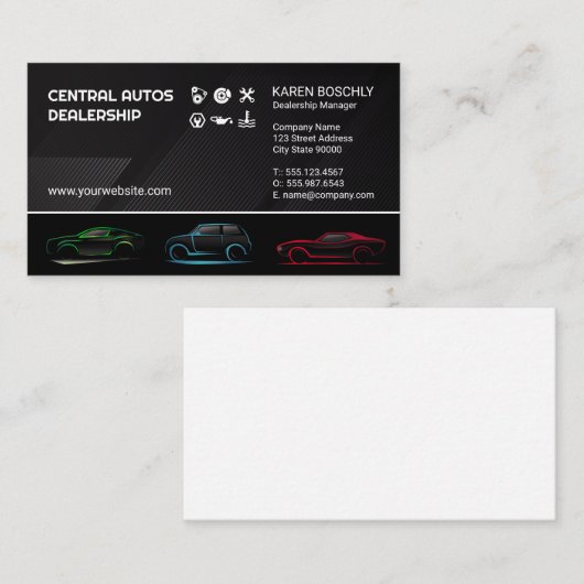 Auto Graphics | Auto Onderdelen Diensten | Dealers Visitekaartje (Voorkant / Achterkant)