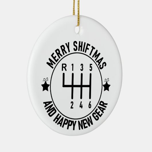 Auto Grappig Auto Racing Mechanic Handleiding Kers Keramisch Ornament (Rechts)