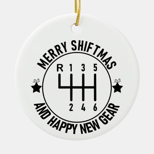 Auto Grappig Auto Racing Mechanic Handleiding Kers Keramisch Ornament (Voorkant)