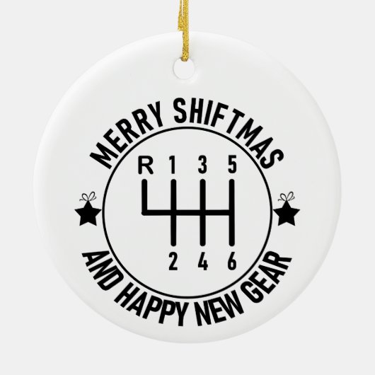 Auto Grappig Auto Racing Mechanic Handleiding Kers Keramisch Ornament (Achterkant)