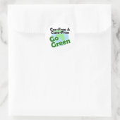 Auto gratis & zorgeloos - Go Green Ronde Sticker (Tas)