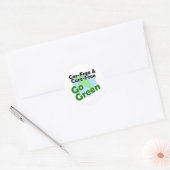Auto gratis & zorgeloos - Go Green Ronde Sticker (Envelop)