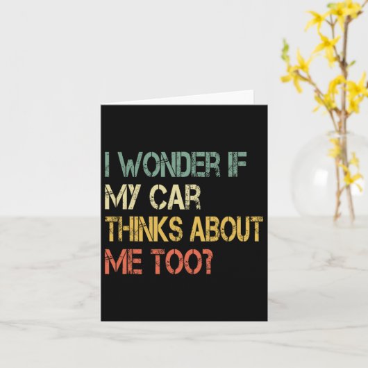 Auto Guy Mechanic Vaders Dag Papa Mannen auto-onde Kaart (Gele Bloem)