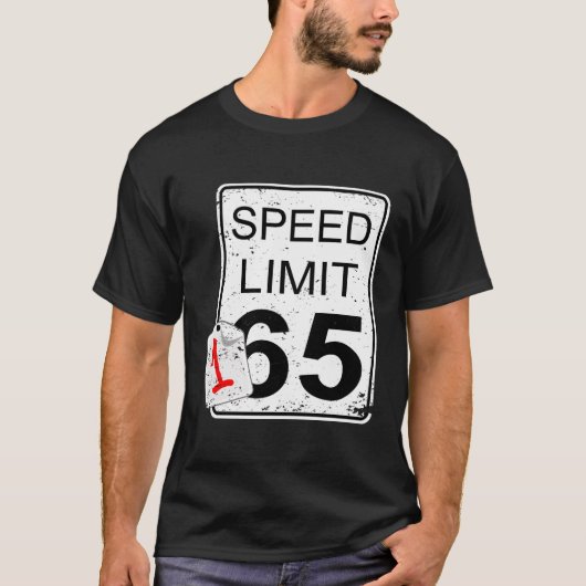 Auto Guy Sneller dan Snelheidsgrens Teken 165 T-shirt (Voorkant)
