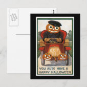 Auto heeft een Happy Halloween Briefkaart (Voorkant / Achterkant)