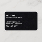 Auto hoofdtekst visitekaartje (Achterkant)