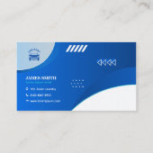 Auto Huren Blauwe Achtergrond Eenvoudig Modern Mon Visitekaartje (Achterkant)