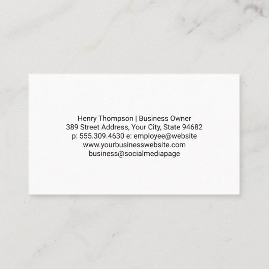 Auto Icons | Mechanic Car Repair Shop Visitekaartje (Achterkant)