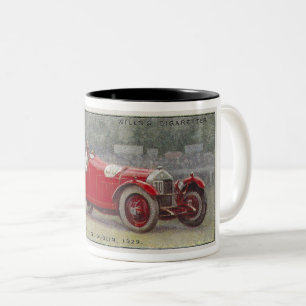 AUTO-ILLUSTRATIE, 1929 RACER CIG KAART TWEEKLEURIGE KOFFIEMOK