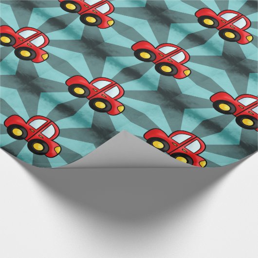 Auto illustratie cadeaupapier (Hoek)