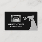 Auto in Carwash | Automatische reinigingsdetails Visitekaartje (Voorkant)