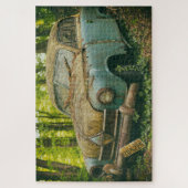 auto in de puzzel van de bossen legpuzzel (Verticaal)