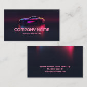 Auto-industrie kaart met gradiënt effect visitekaartje (Voorkant / Achterkant)