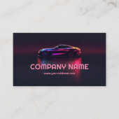 Auto-industrie kaart met gradiënt effect visitekaartje (Voorkant)