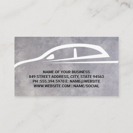 Auto-industrie Visitekaartje (Achterkant)