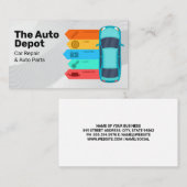 Auto Infographic | Auto-onderdelenservices Visitekaartje (Voorkant / Achterkant)