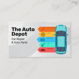 Auto Infographic   Auto-onderdelenservices Visitekaartje