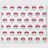 Auto inpakpapier (jongen verjaardag gepersonalisee (Vlak)