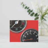  auto-instrumenten / Klassieke autometers Briefkaart (Staand voorkant)