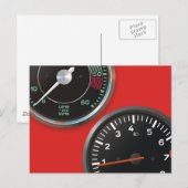  auto-instrumenten / Klassieke autometers Briefkaart (Voorkant / Achterkant)