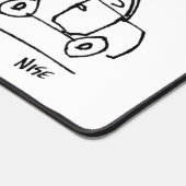 Auto is het slepen van een caravan en een kas. gra bureaumat (Hoek)