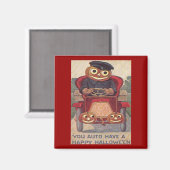 Auto Jack o' Lantern Halloween Magneet (Voorkant / Achterkant)