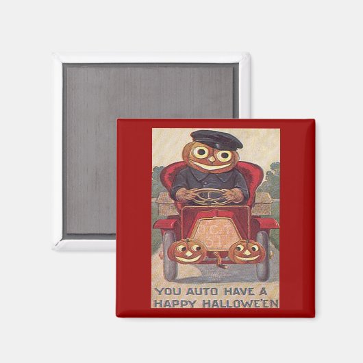  Auto Jack o' Lantern Halloween Magneet (Voorkant / Achterkant)