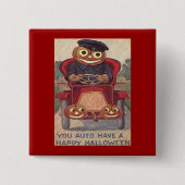 Auto Jack o' Lantern Halloween Vierkante Button 5,1 Cm (Voorkant)