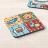 Auto, Jersey, Football en trommelkit Drankjes Onderzetter (Linkerzijde)