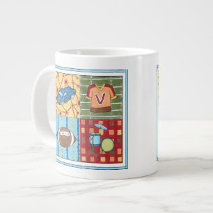 Auto, Jersey, Football en trommelkit Grote Koffiekop