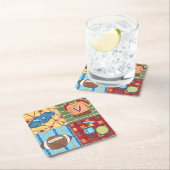 Auto, Jersey, Football en trommelkit Kartonnen Onderzetters (Insitu)